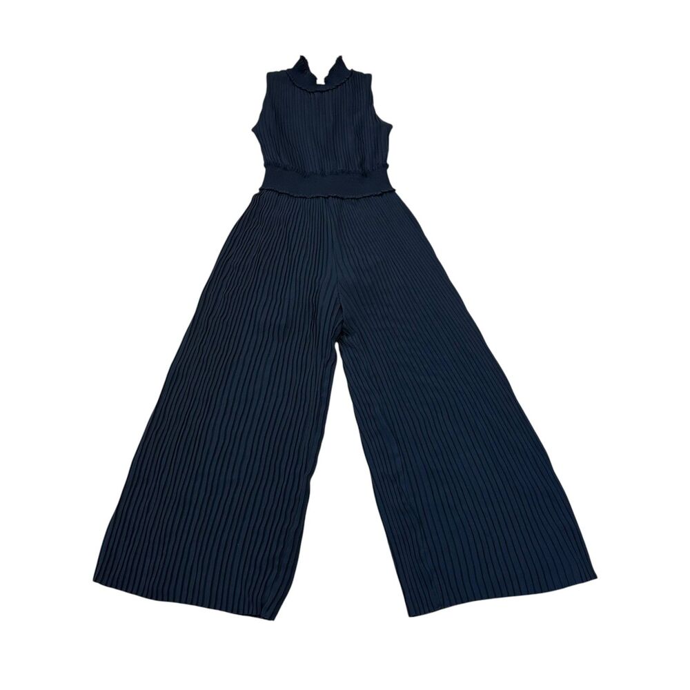 Nanette Lepore Sleeveless Pleated Jumpsuit in Navy Size 10